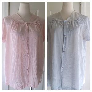 2 Vintage Satin Night Tops